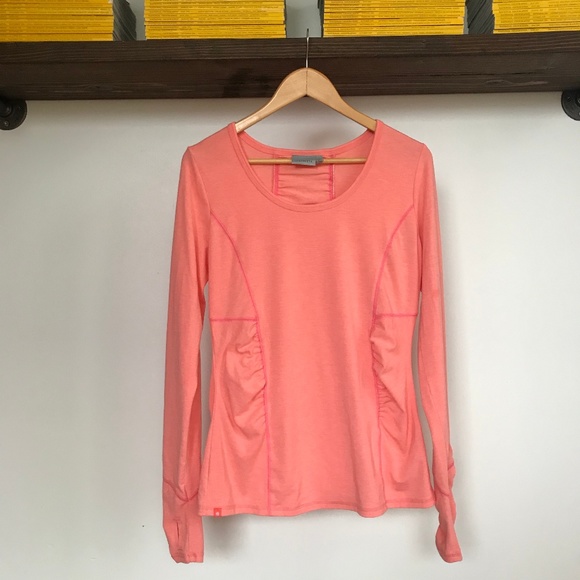 Athleta Tops - Athleta 'Orinda' Long Sleeve Shirred Coral Top - M